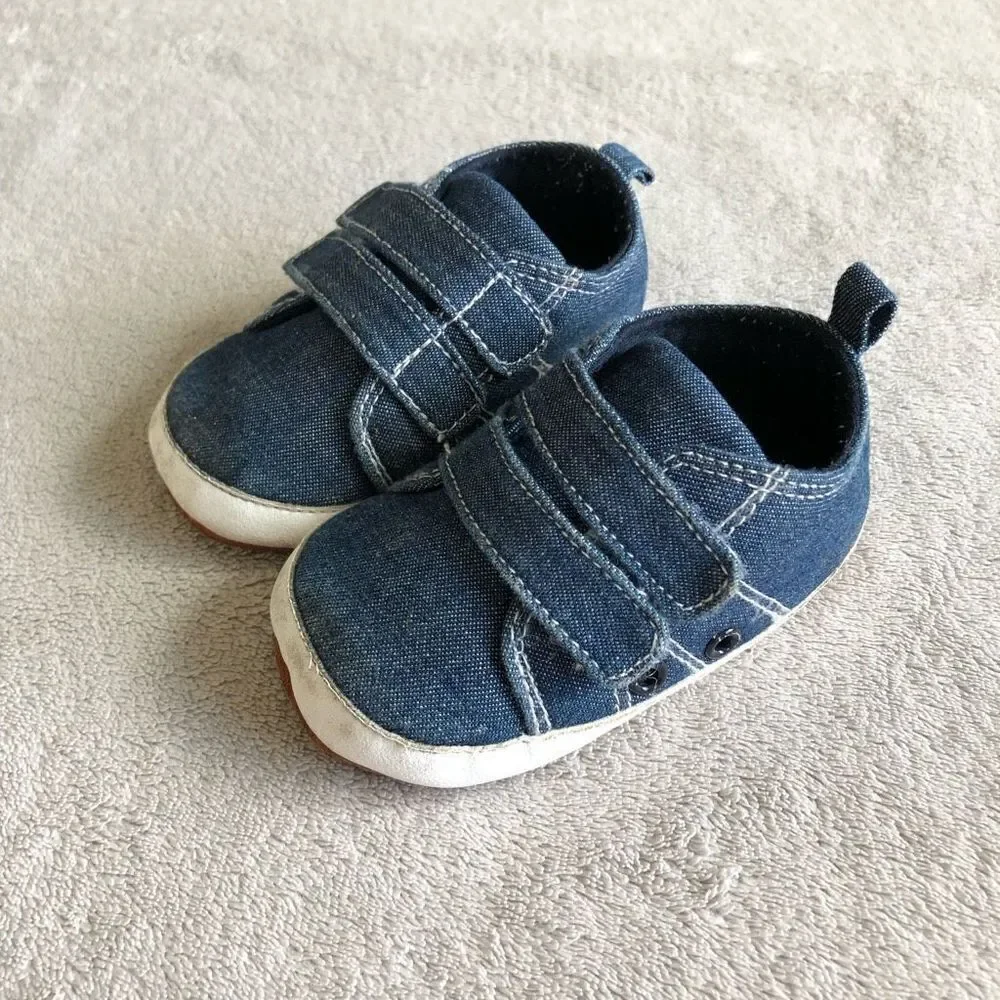 Denim Newborn Baby Pre-walker Shoes